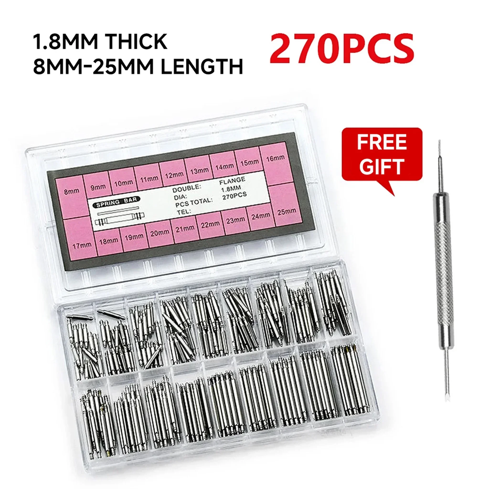 Spring Bar Tool Set - 270 pièces/ensemble barres à ressort en