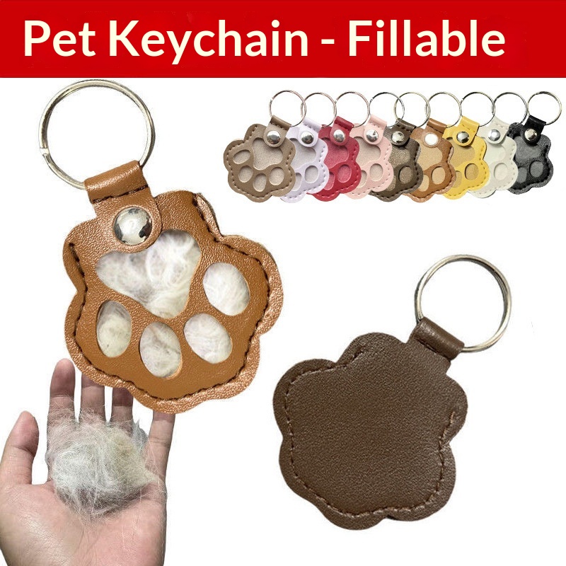 Leather Strap Quick Release - Porte-clés collecteur de poils de chien