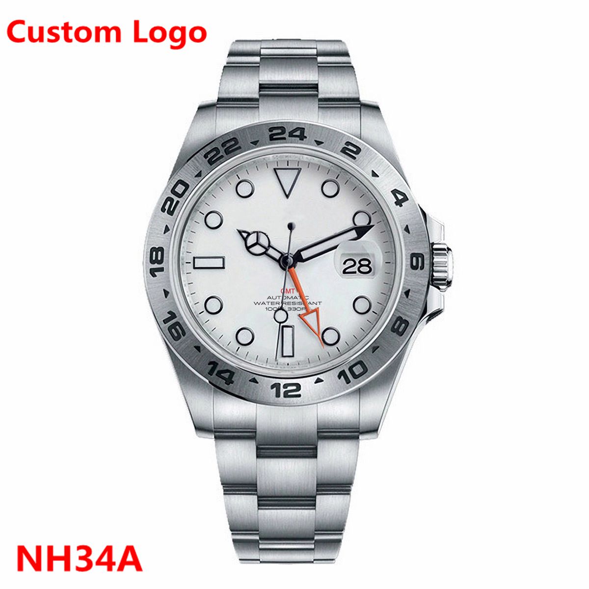 Stainless Bracelet Diver - Montre de luxe personnalisée NH34 automatique