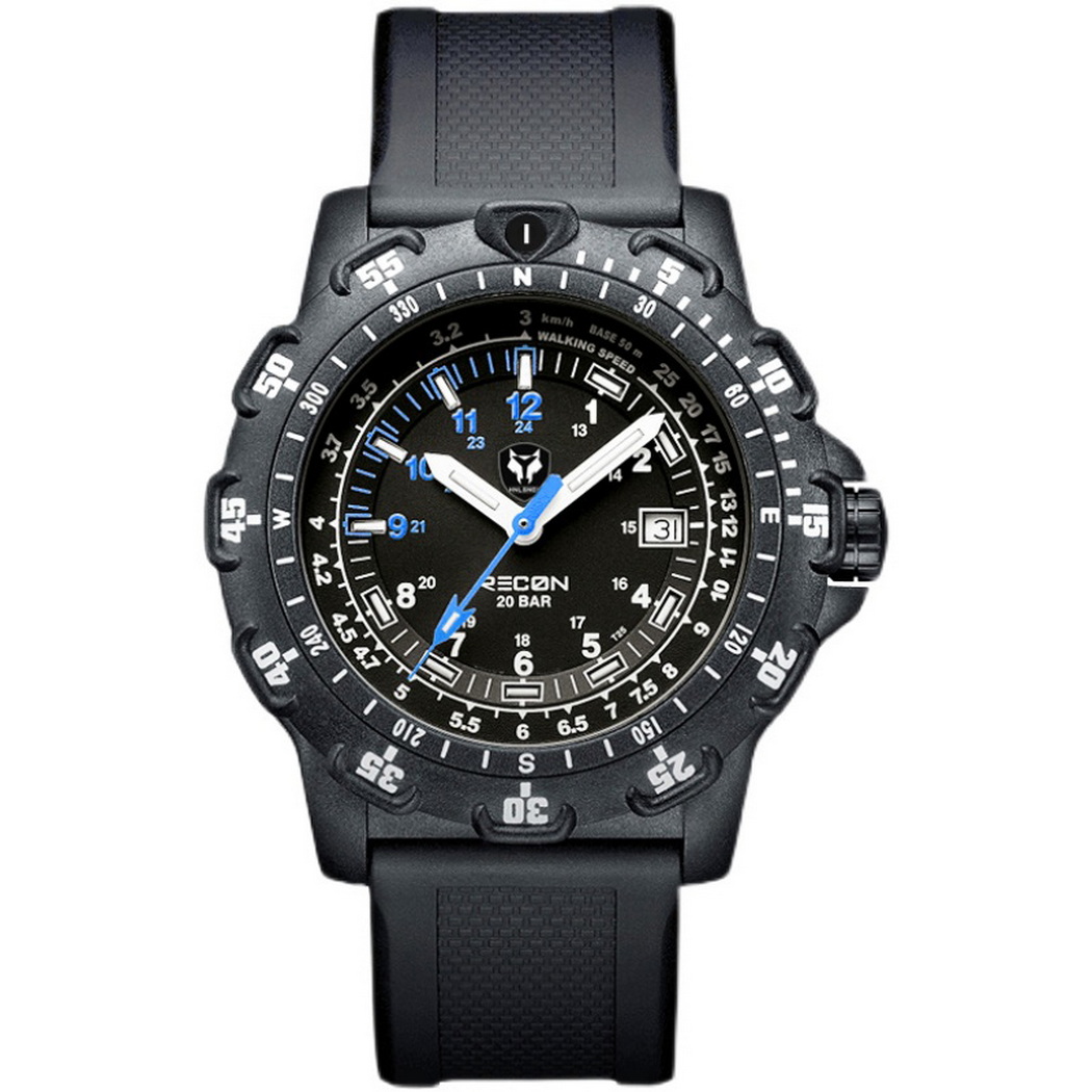 Rubber Strap Diver - Hnlgnox hommes montres pilote montre de