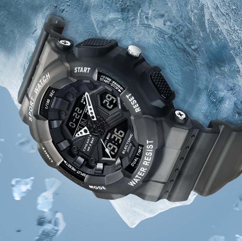 Rubber Strap Diver - Montre pour homme TIMEARTX, montre-bracelet de
