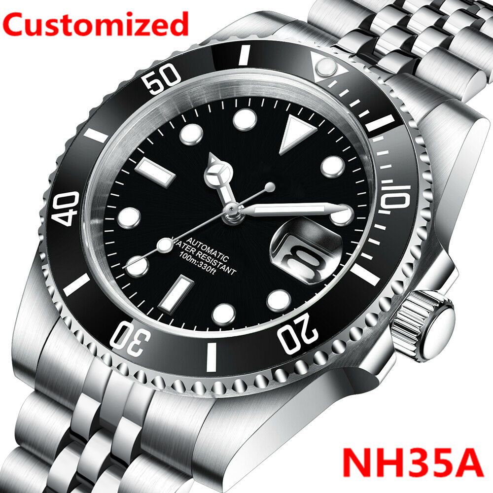 Stainless Bracelet Diver - Bricolage Logo 40MM montre de plongée