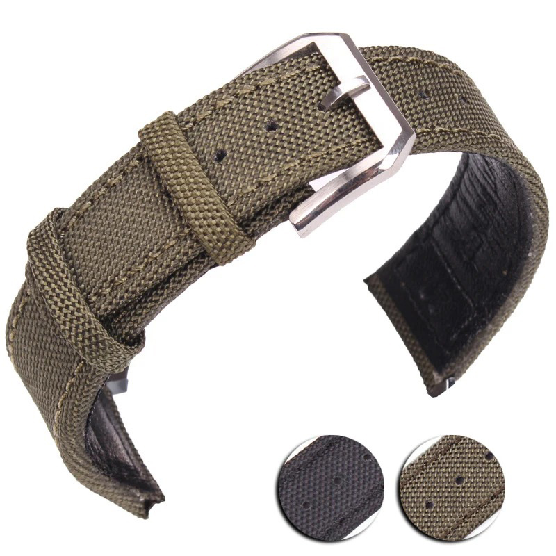 Nato Strap Nylon - Bracelet de montre en cuir véritable