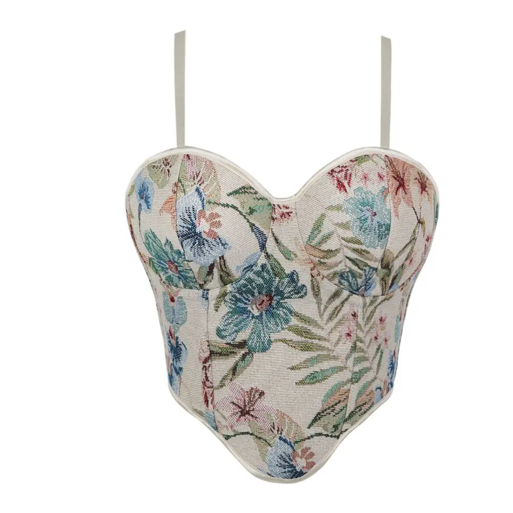 Tropic Strap Vintage - Corset vintage à bretelles spaghetti pour