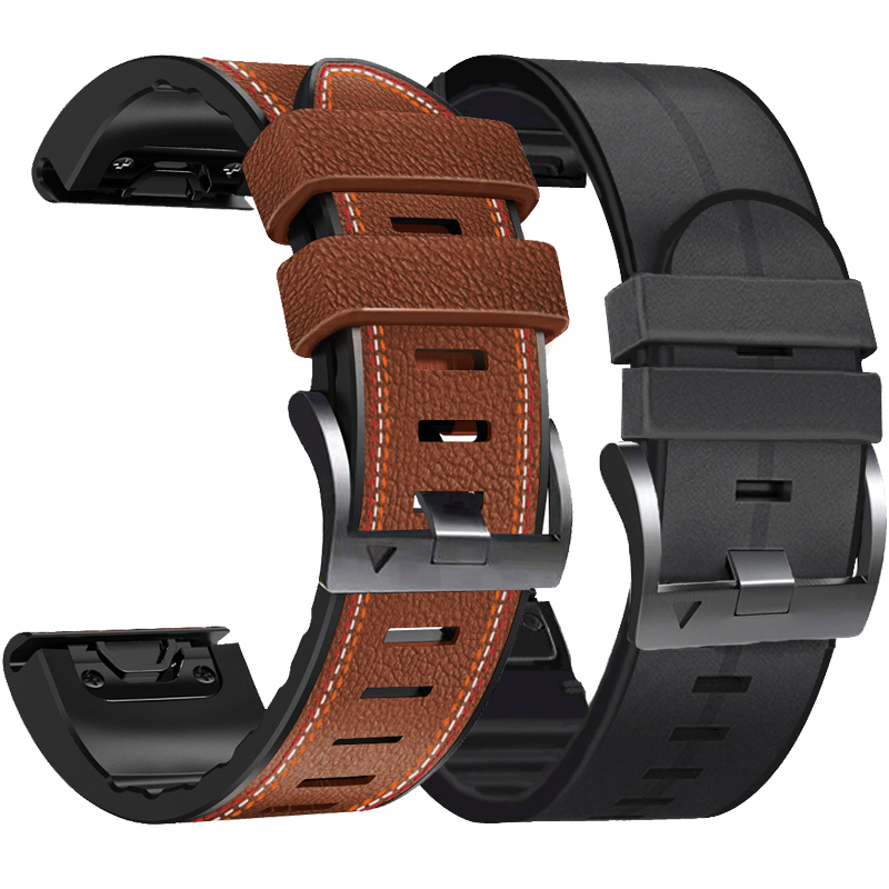 Silicone Watch Band 22Mm - Bracelet en cuir de silicone synthétique
