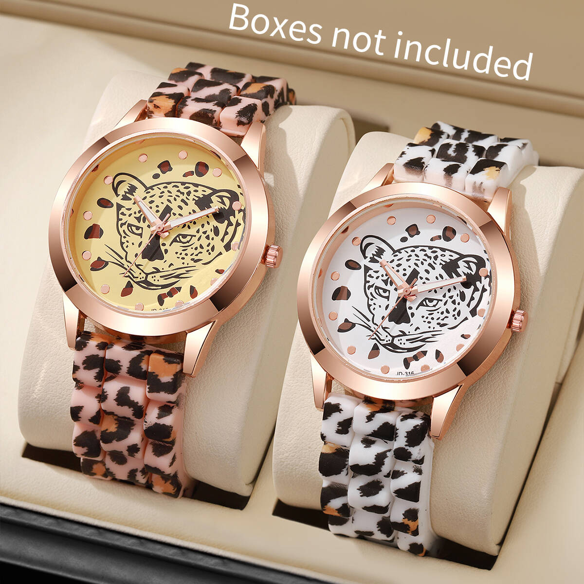Silicone Band Women - Montres pour femmes, 2 pièces/ensemble, à