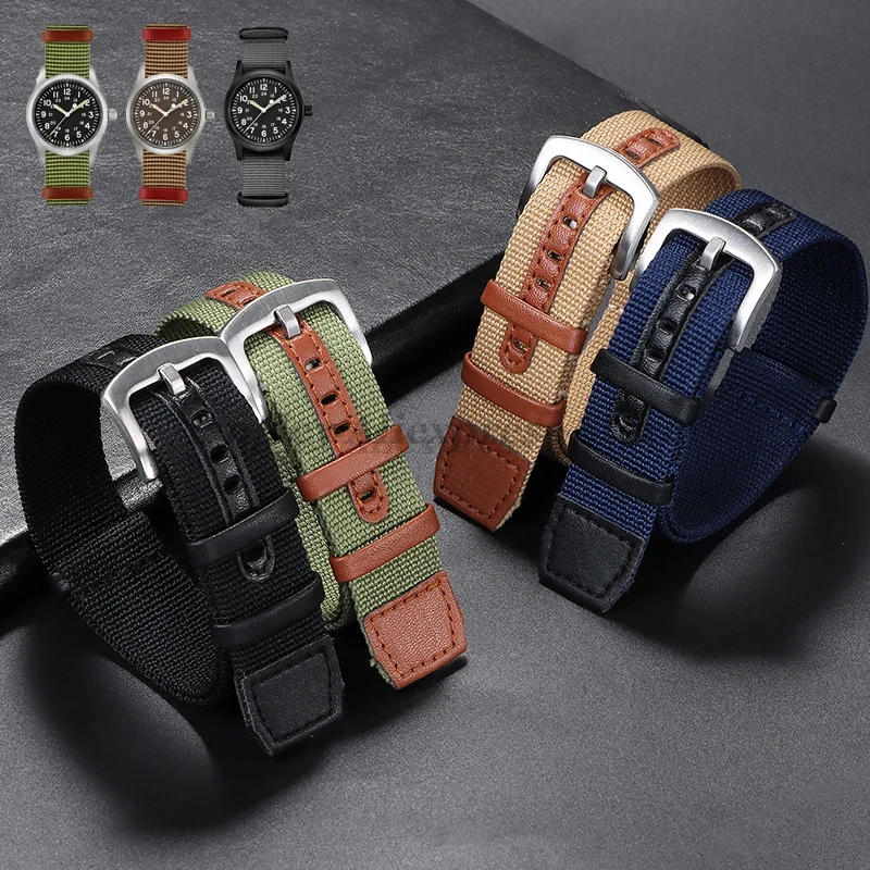Nato Strap Nylon - 20mm 22mm toile Nylon Patch Bracelet