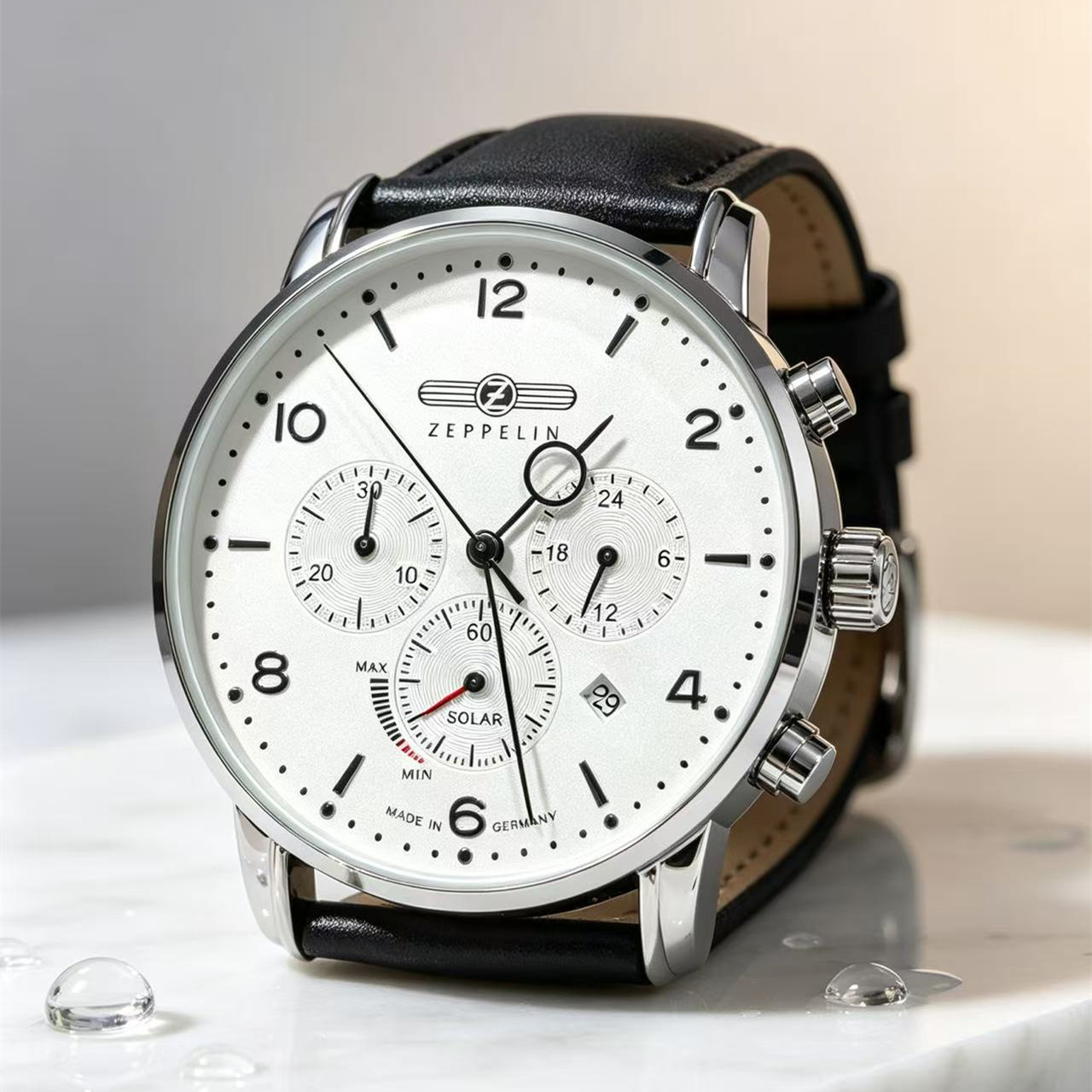 Leather Watch Band Men - Montre pour homme Zeppelin Airship avec