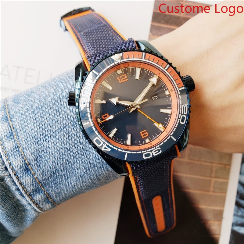 Rubber Strap Diver - Montre de plongée GMT pour hommes,