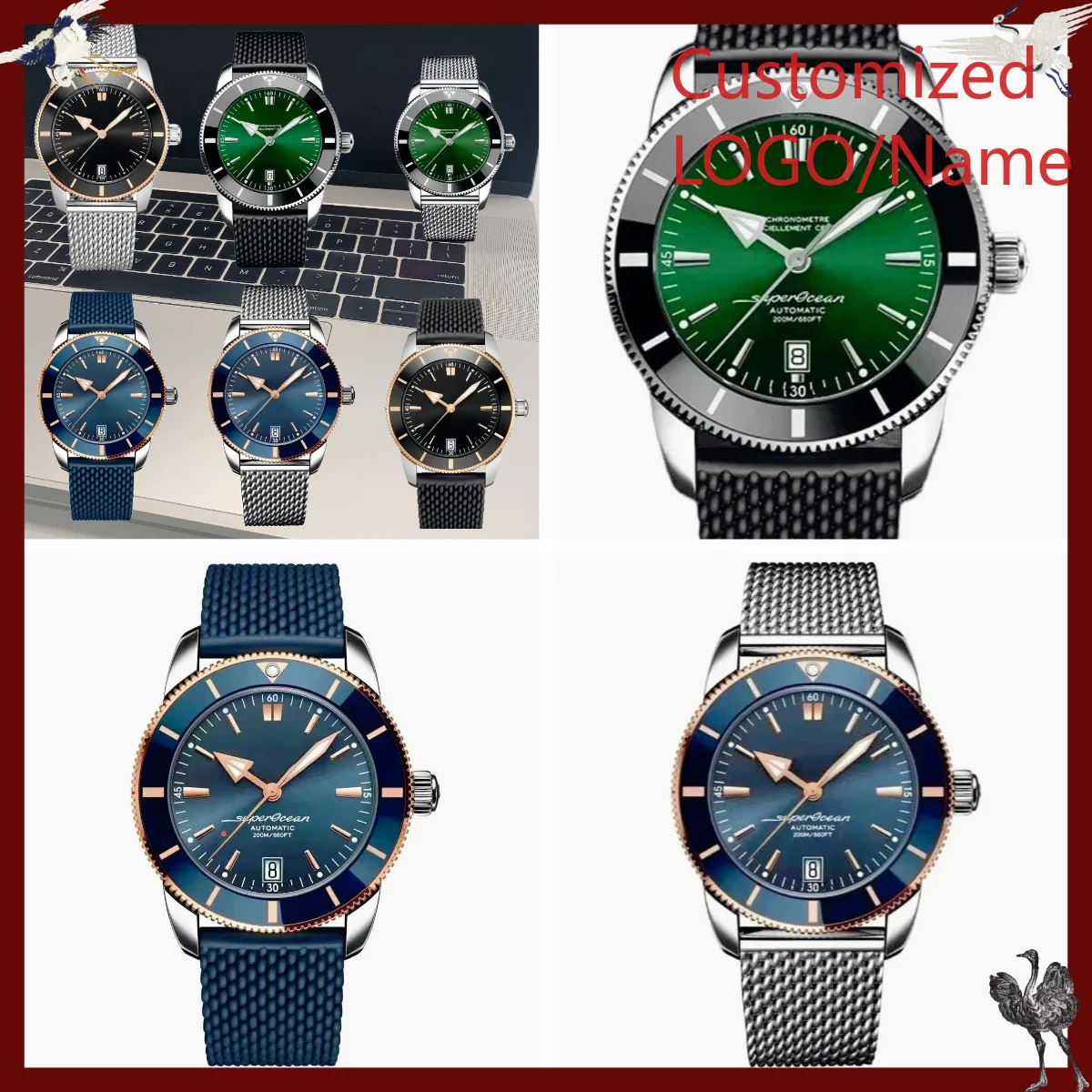 Stainless Bracelet Diver - Montres personnalisées A1212 Store, montre automatique