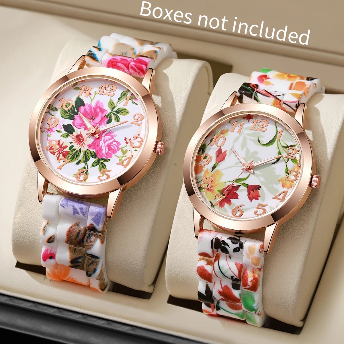 Silicone Band Women - Montres pour femmes, 2 pièces, à