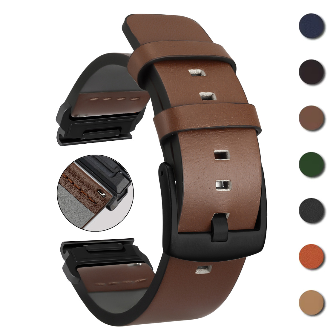 Leather Strap Quick Release - Bracelet en cuir à ajustement rapide,