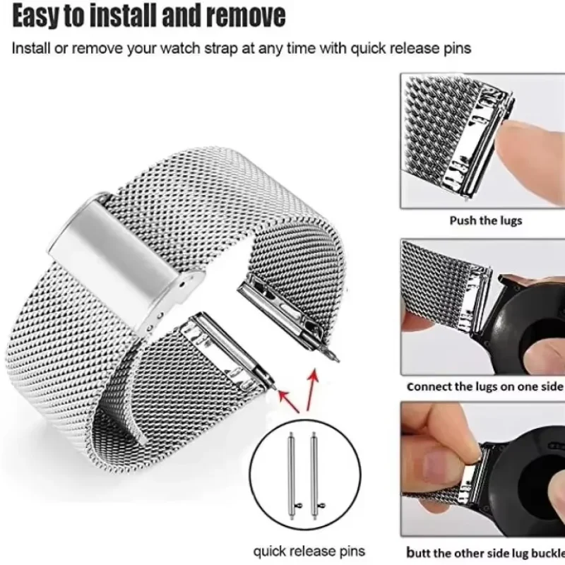 Boucle de maille 22mm 20mm pou - Milanese Loop Magnetic avis et prix