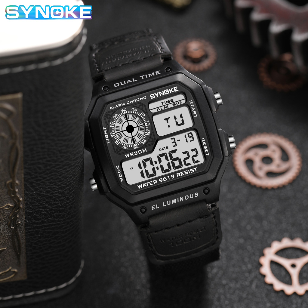 Synoke montre numérique milita - Canvas Strap Watch avis et prix
