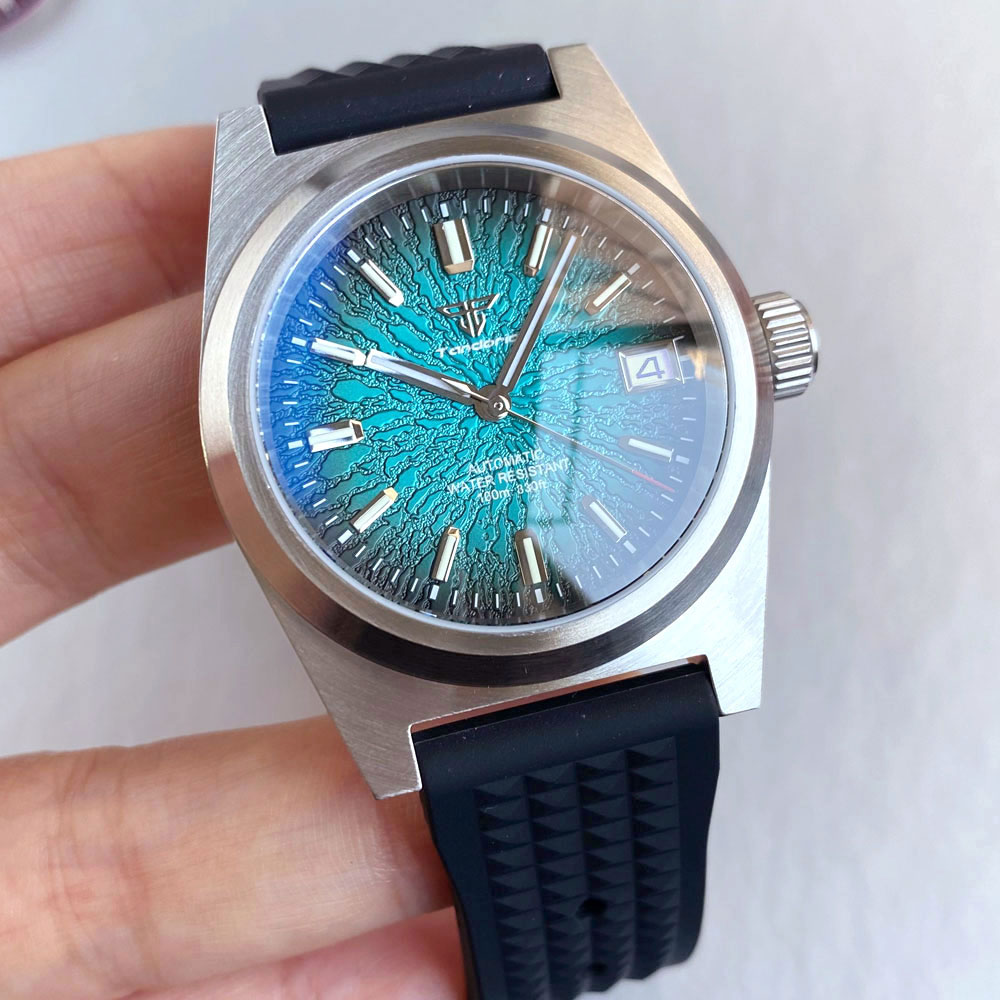 Nouveau 38mm montre mécanique  - Rubber Strap Diver avis et prix