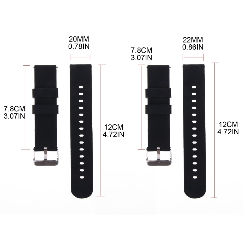 Bracelet en silicone souple à  - Silicone Watch Band 22Mm avis et prix