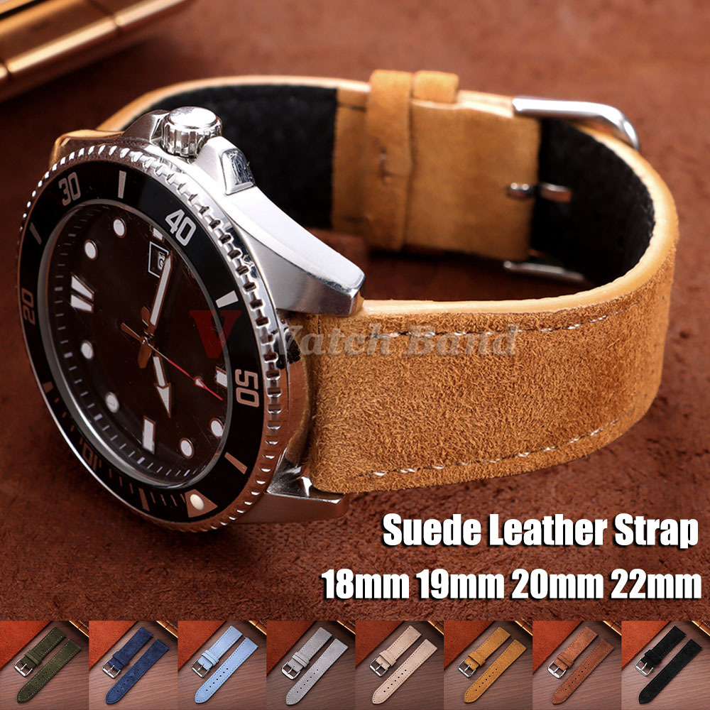 Bracelet de montre en cuir sué - Suede Strap Watch avis et prix