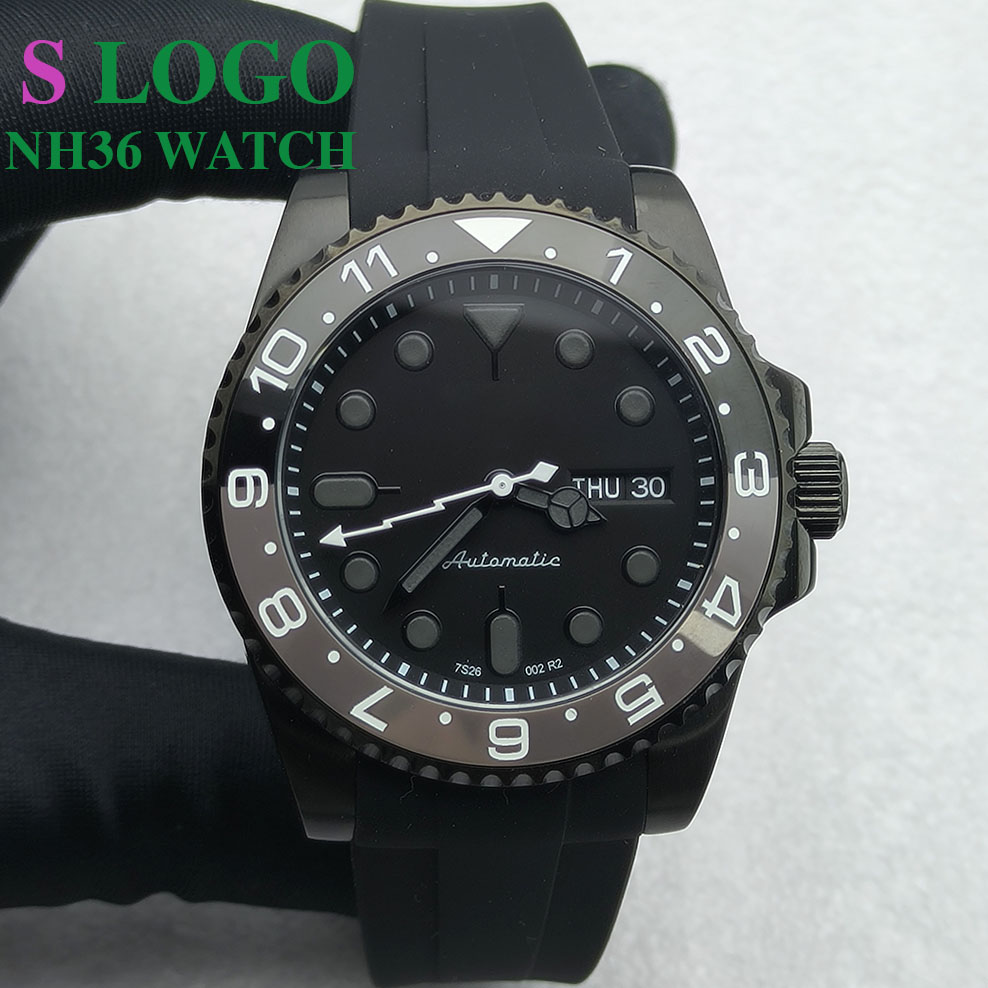 Montre mécanique noire en acie - Stainless Bracelet Diver avis et prix