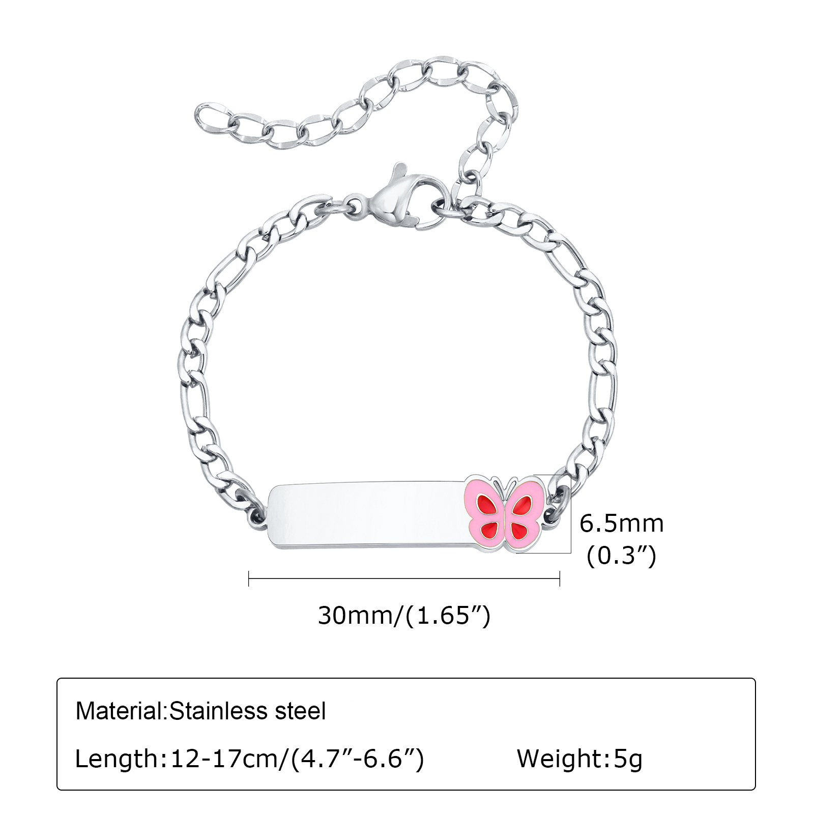 Vnox-Bracelet personnalisé ave - Butterfly Clasp Deployant avis et prix