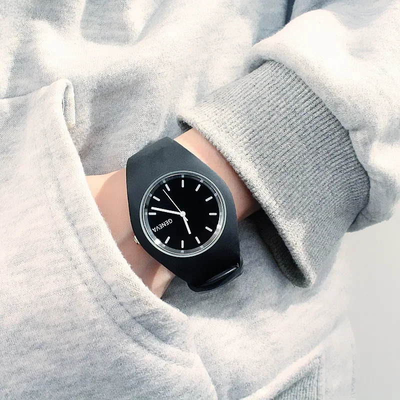 Montre homme femme couleur crè - Silicone Band Women avis et prix