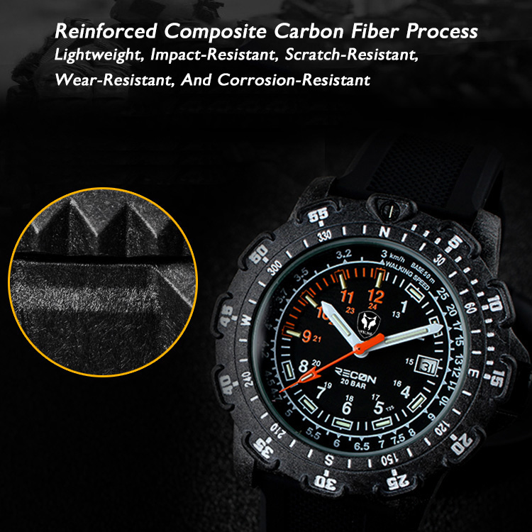 Hnlgnox hommes montres pilote  - Rubber Strap Diver avis et prix
