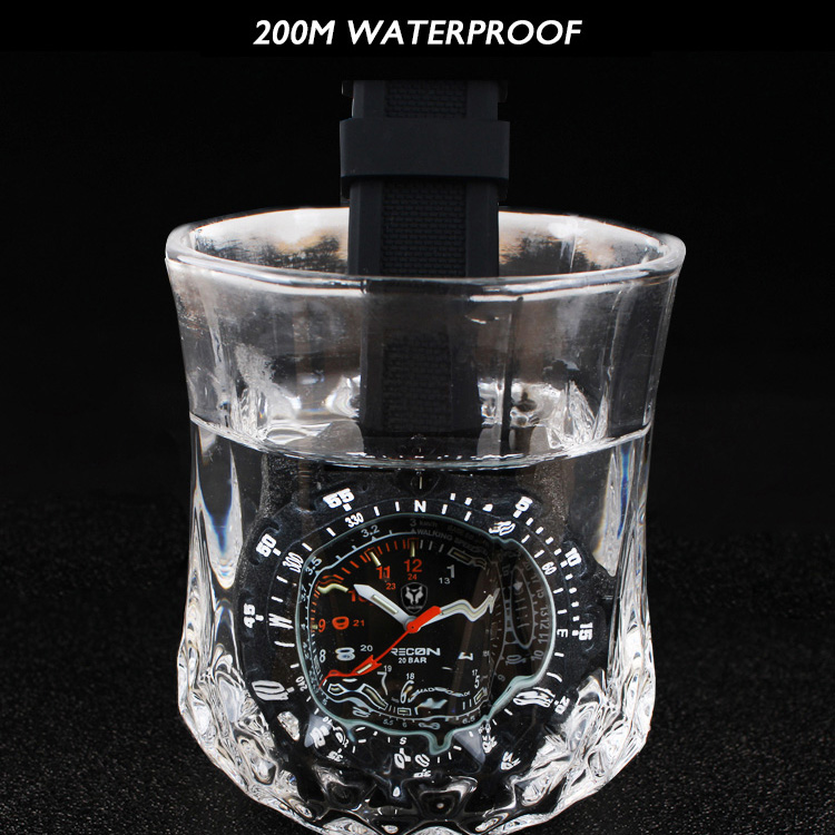 Hnlgnox hommes montres pilote  - Rubber Strap Diver avis et prix
