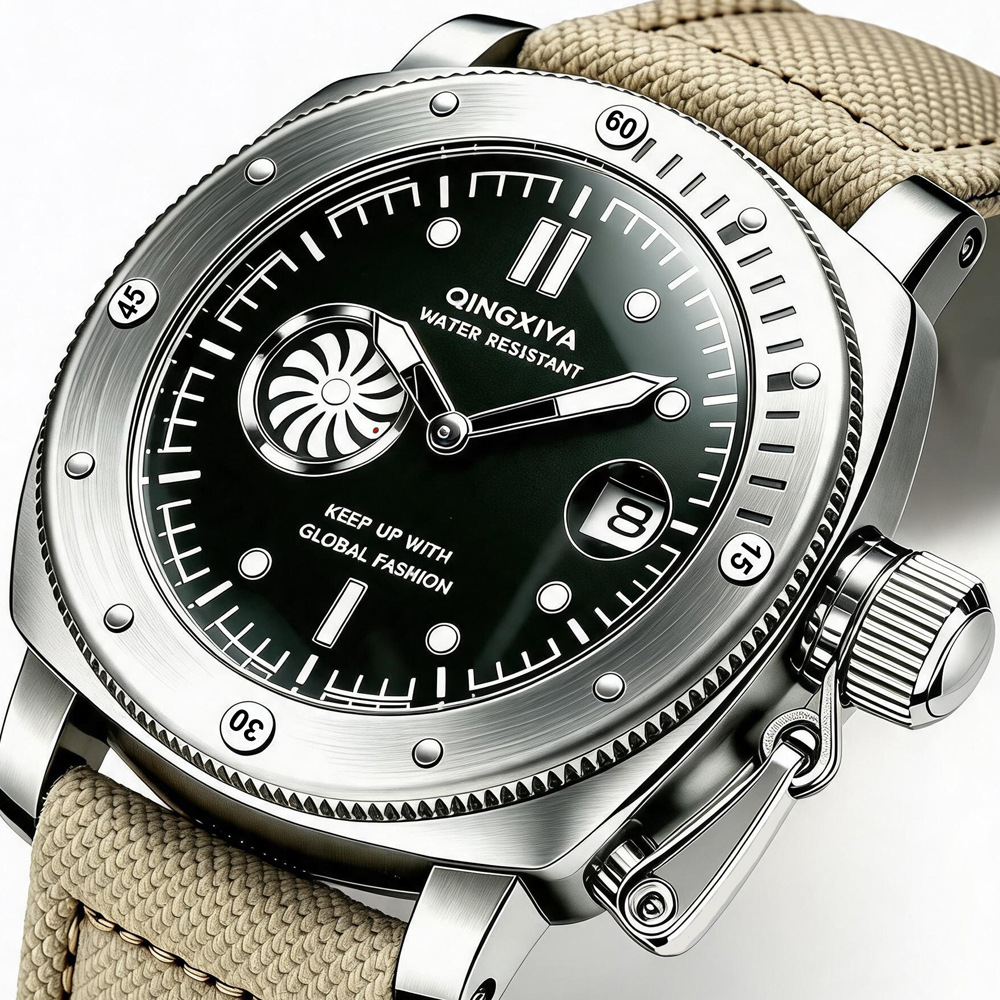 Montre à quartz pour homme, br - Canvas Strap Watch avis et prix
