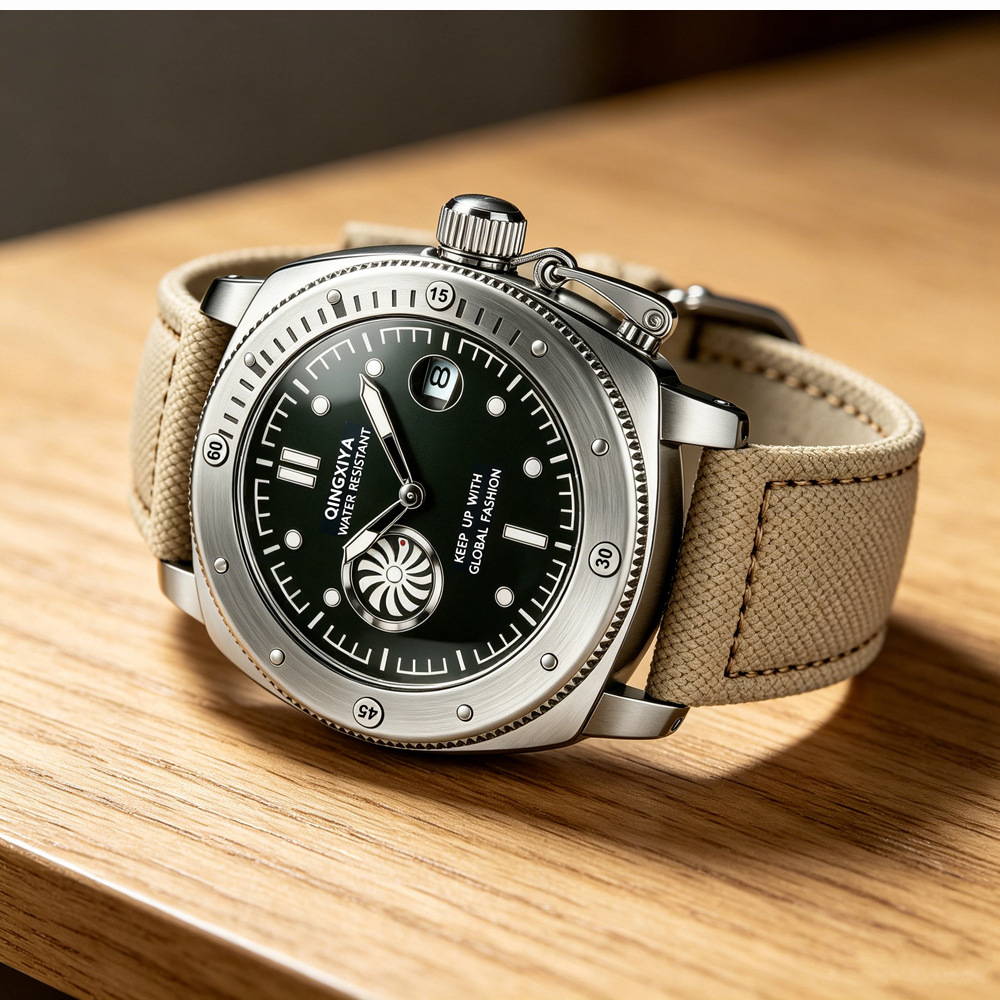 Montre à quartz pour homme, br - Canvas Strap Watch avis et prix