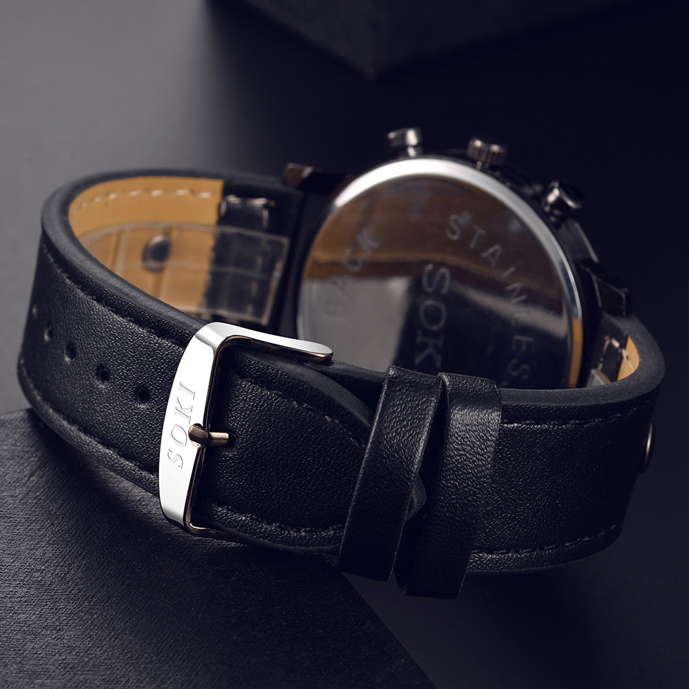 Montre élégante pour homme, br - Leather Watch Band Men avis et prix
