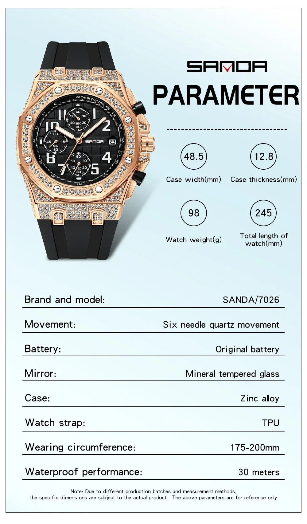 Montre à quartz pour homme SAN - Rubber Strap Diver avis et prix