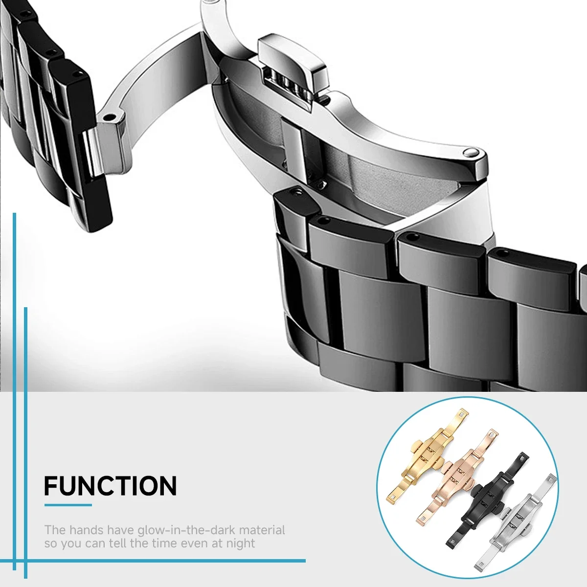 Boucle de montre en acier inox - Butterfly Clasp Deployant avis et prix