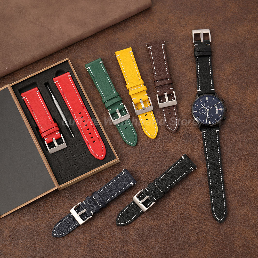 Bracelet double face texture l - Leather Strap Quick Release avis et prix