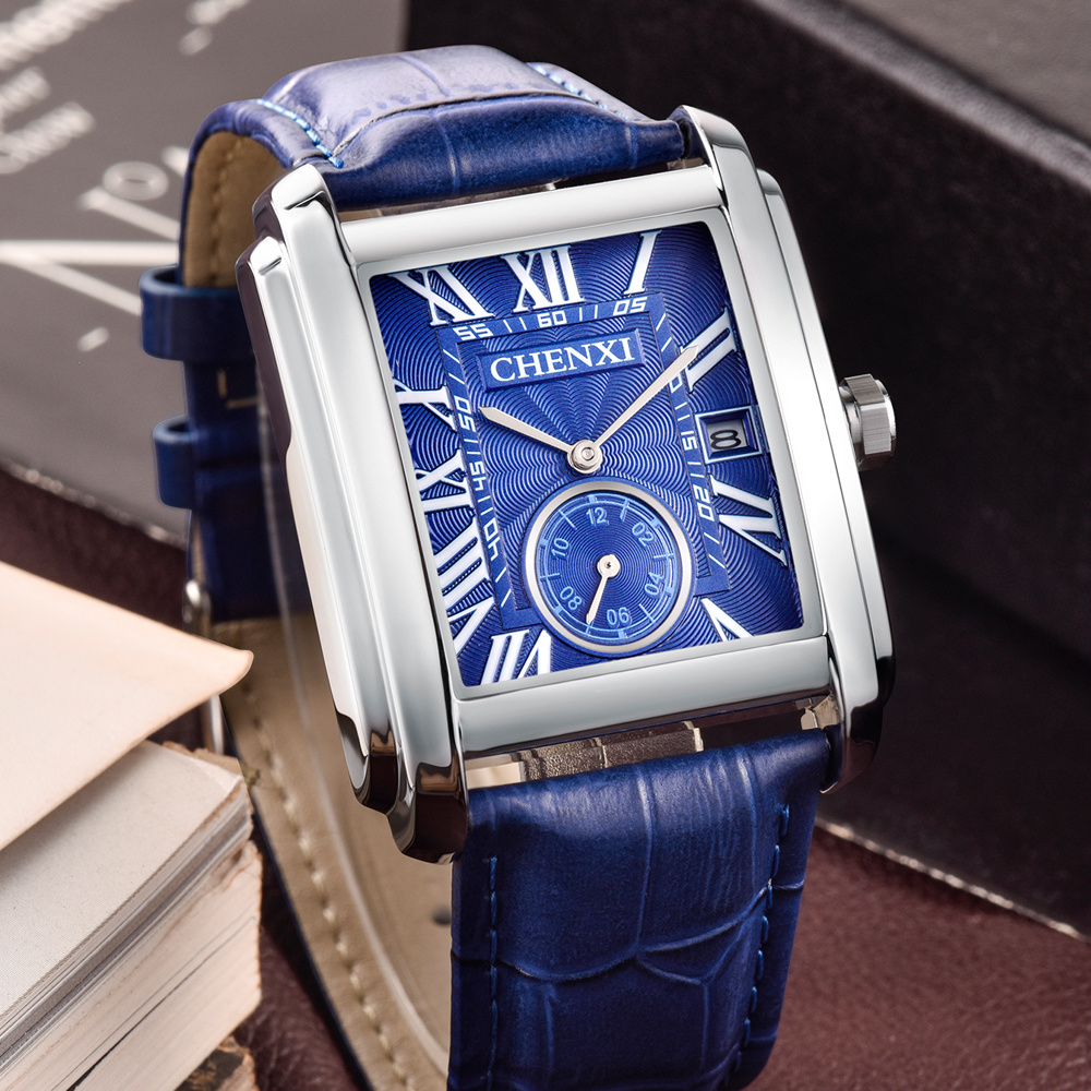 CHENghts-Montres-bracelets car - Leather Watch Band Men avis et prix