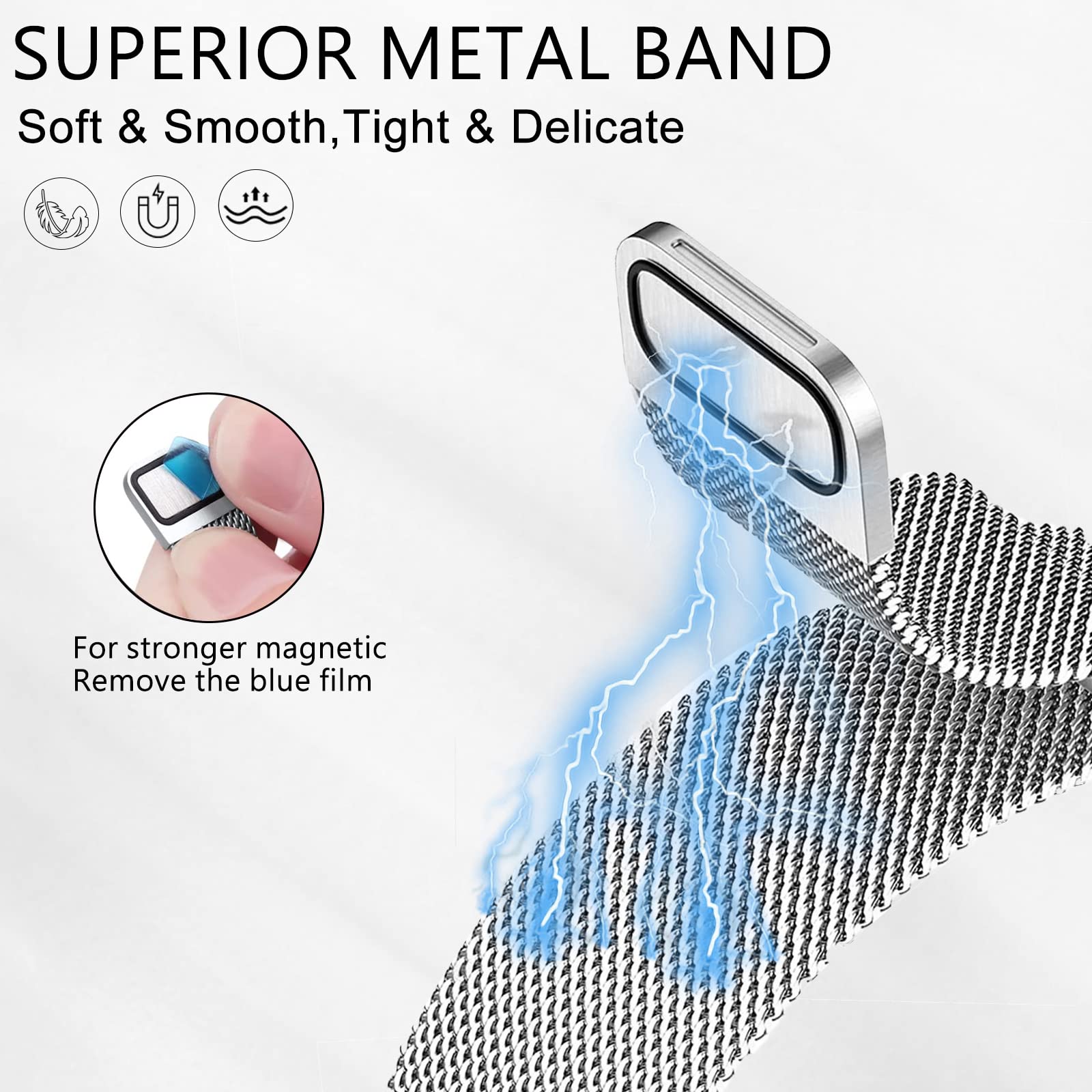 Bracelet magnétique en acier i - Milanese Loop Magnetic avis et prix