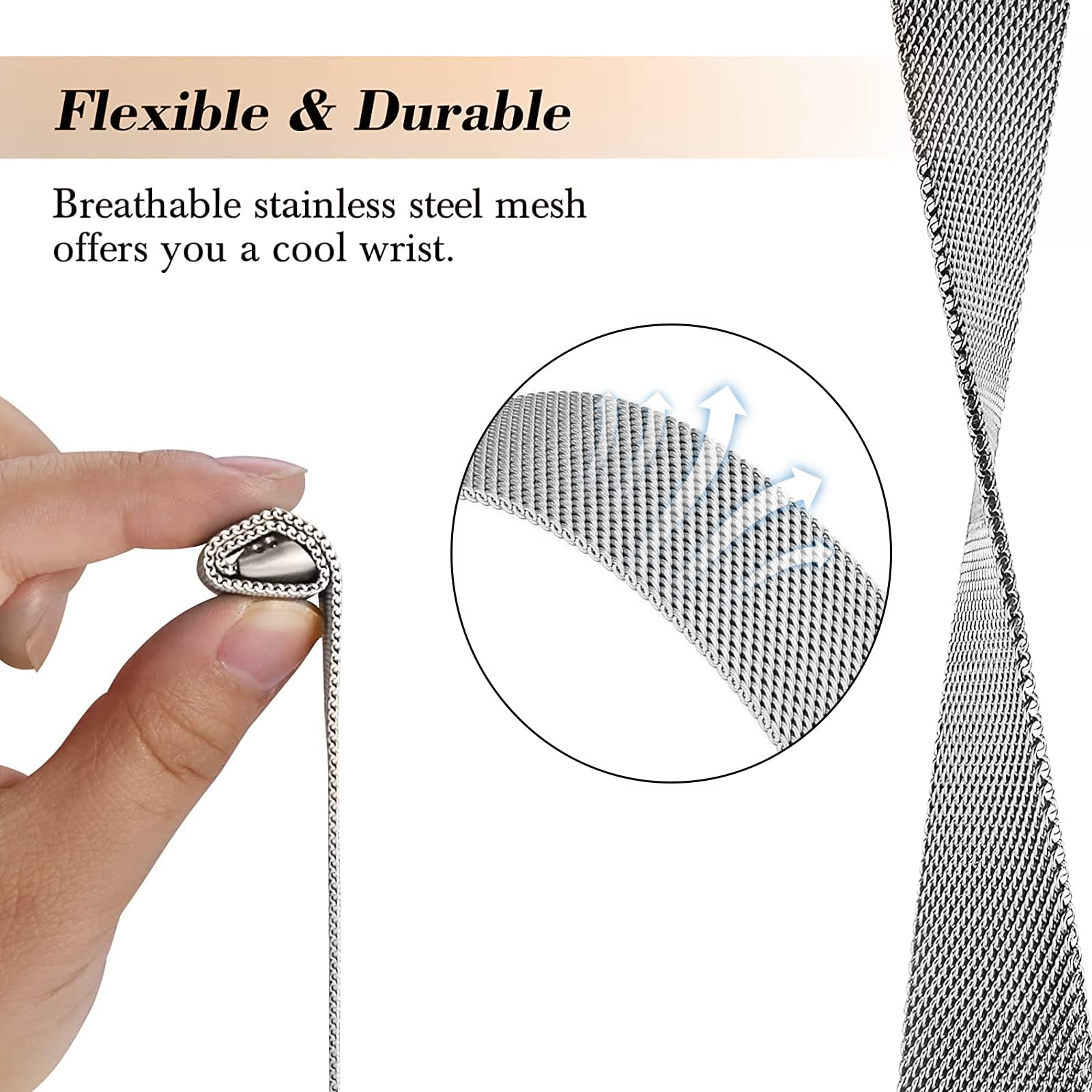 Bracelet magnétique en acier i - Milanese Loop Magnetic avis et prix
