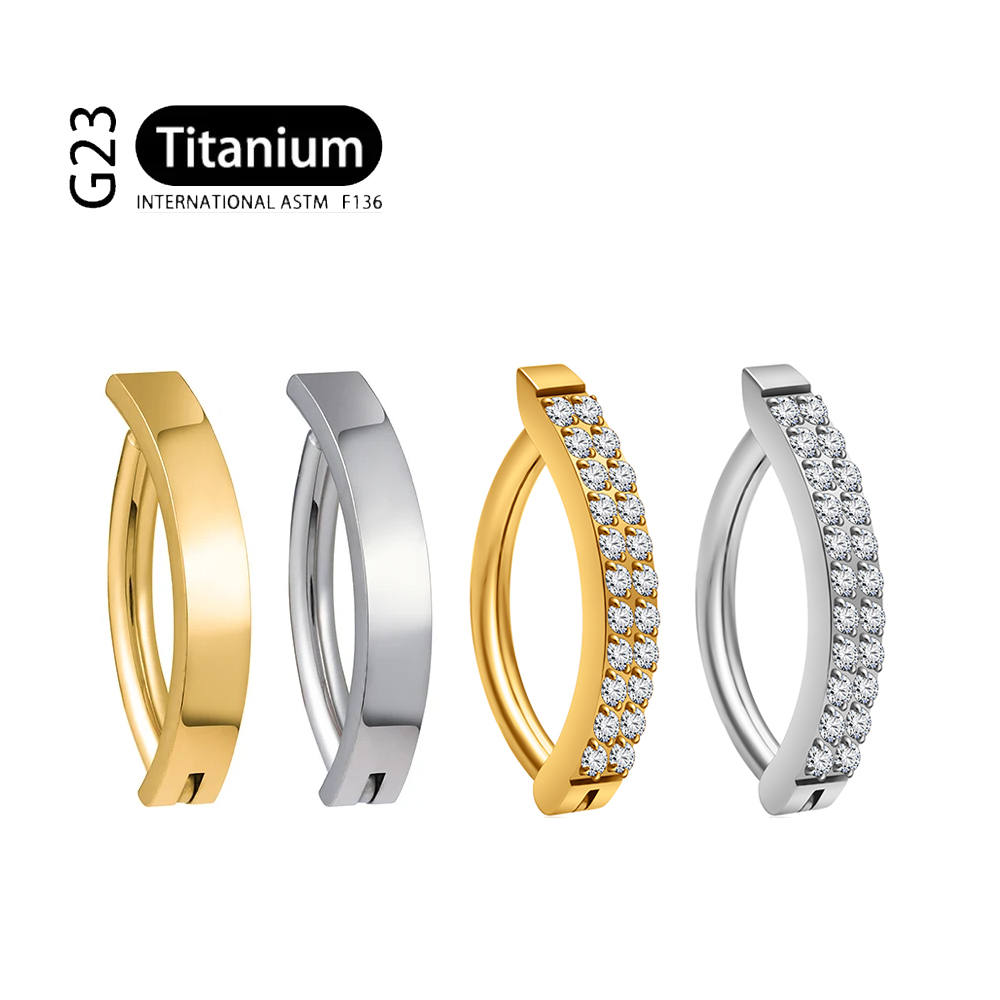 G23 titane Piercing 14G Double - Curved Spring Bar avis et prix