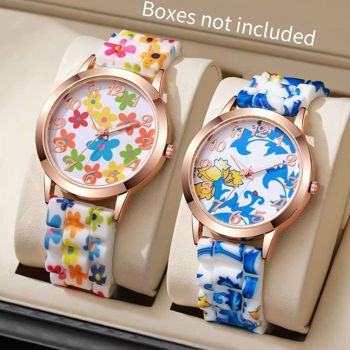 Montres pour femmes, 2 pièces, - Silicone Band Women avis et prix