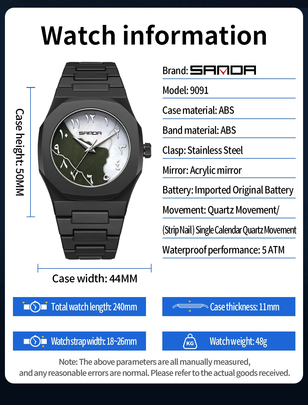 Montre à quartz SANDA 2025 pou - Rubber Strap Diver avis et prix