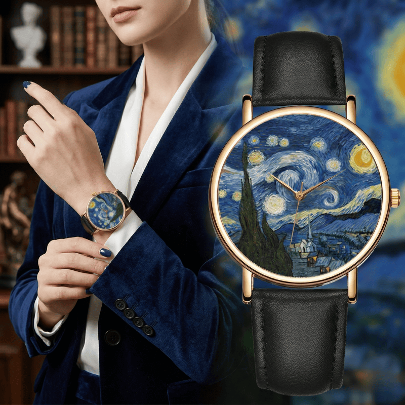 Montres à cadran peint par Van - Leather Watch Band Men avis et prix