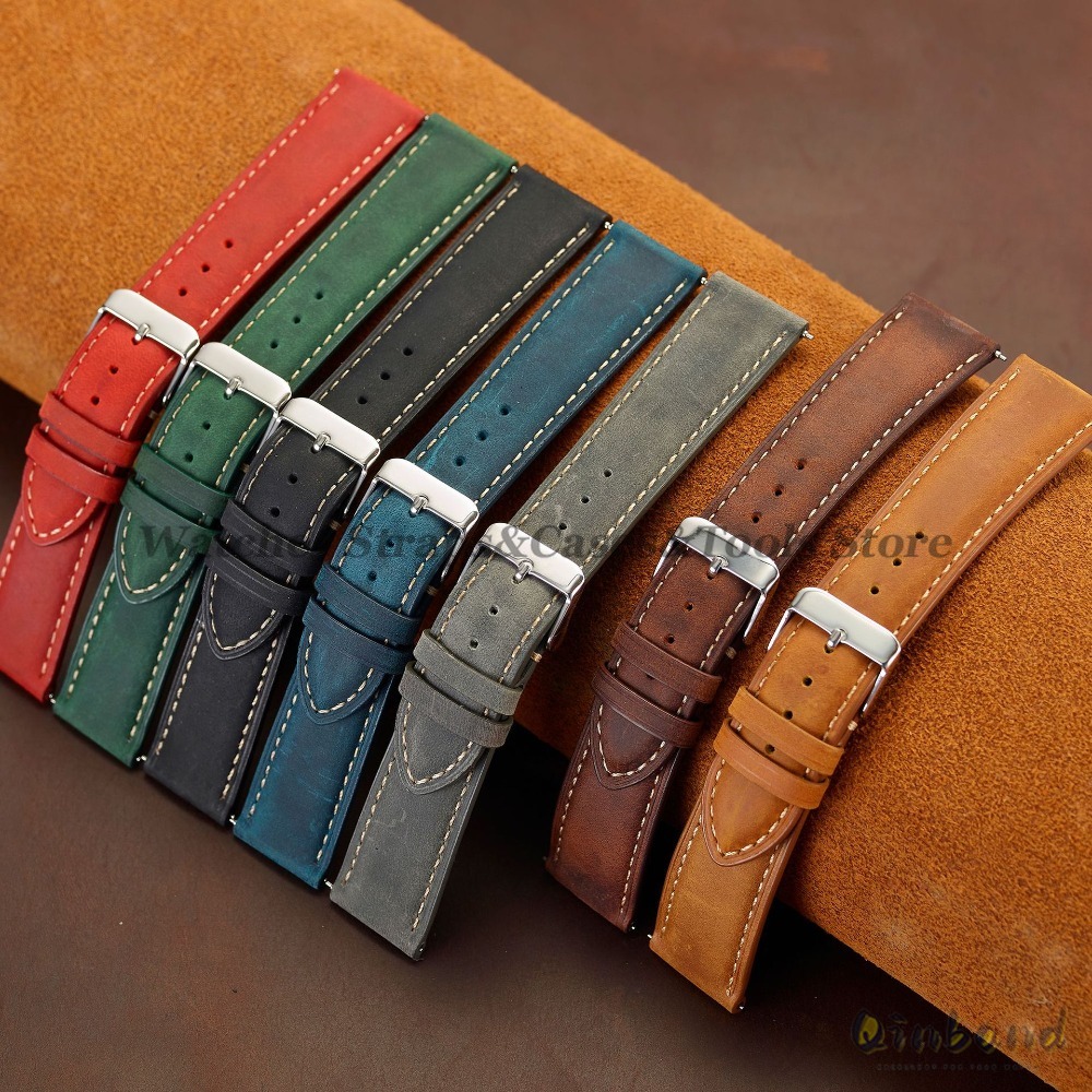 Bracelet de montre Vintage en  - Leather Strap Quick Release avis et prix