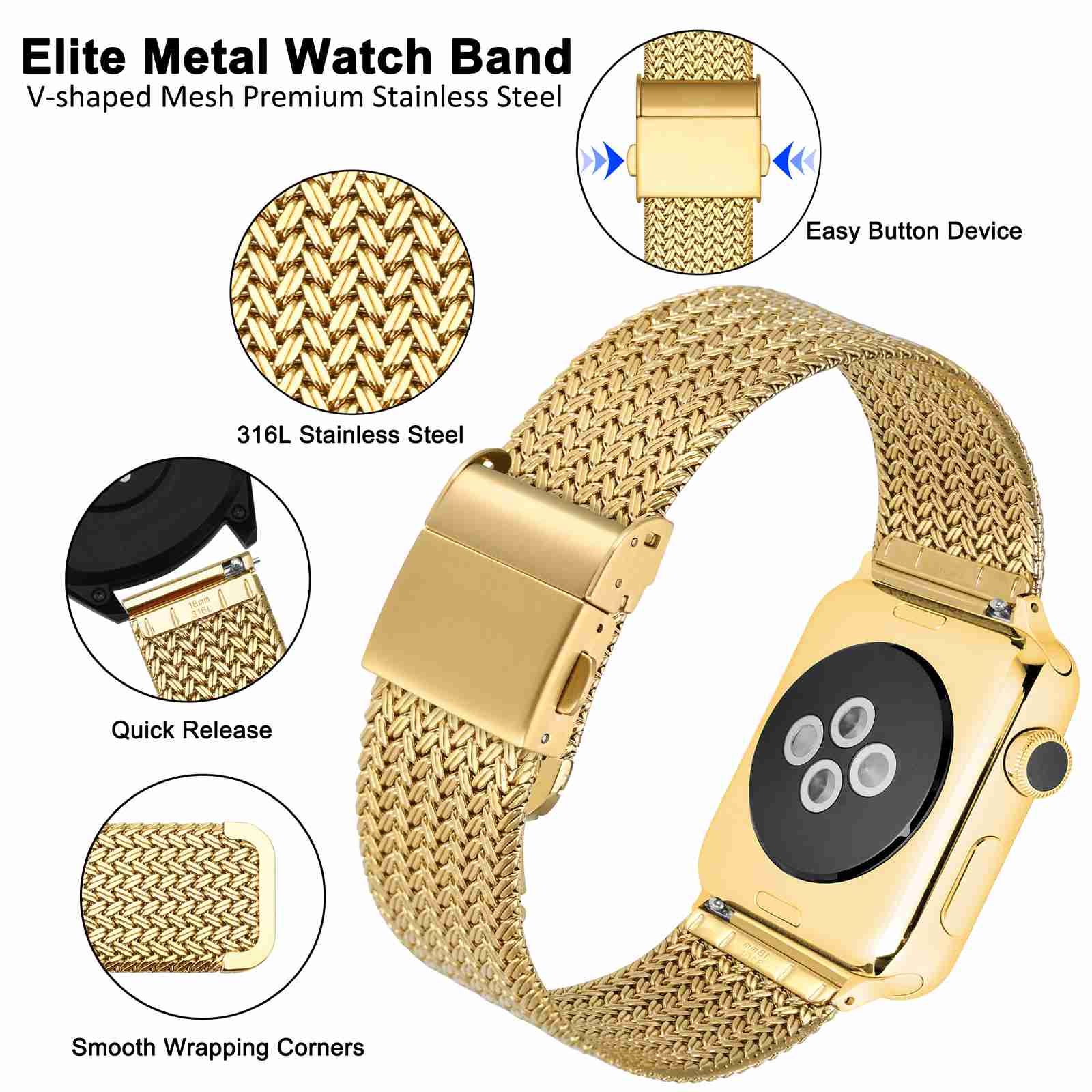 WOCCI bracelets de montre en m - Mesh Strap Metal avis et prix